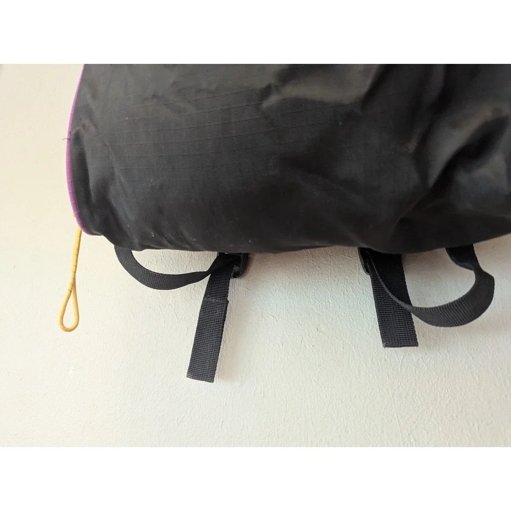 Vintage Lands' End Backpack Purple Black 1990s Hiking Daypack Y2K